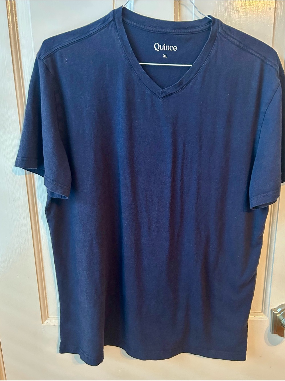Quince Cotton Modal Crew Neck Tee Shirt Mens Size XL Deep Navy